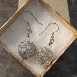 Silver earrings